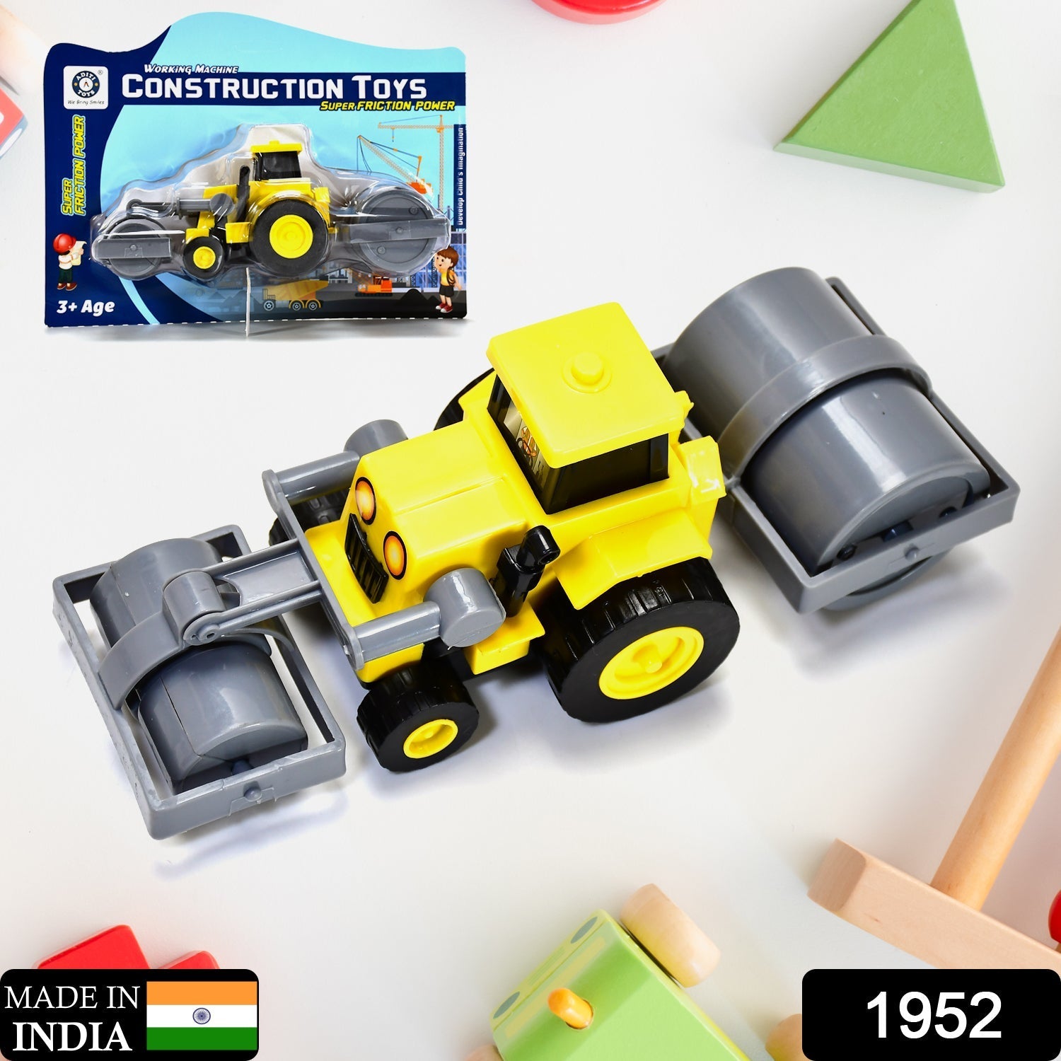 1952 Mini Friction Power Construction Excavator Loader with Torry Toy for Kids 