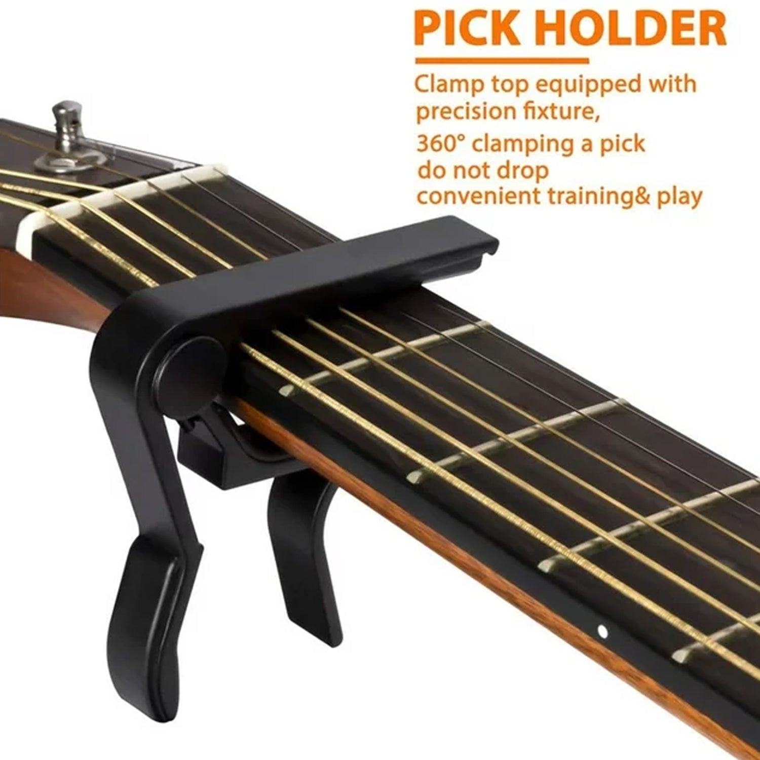 Guitar Capo with Pickup Stand, Soft Pad for Acoustic and Electric Guitar Ukulele Mandolin Banjo Guitar Accessories