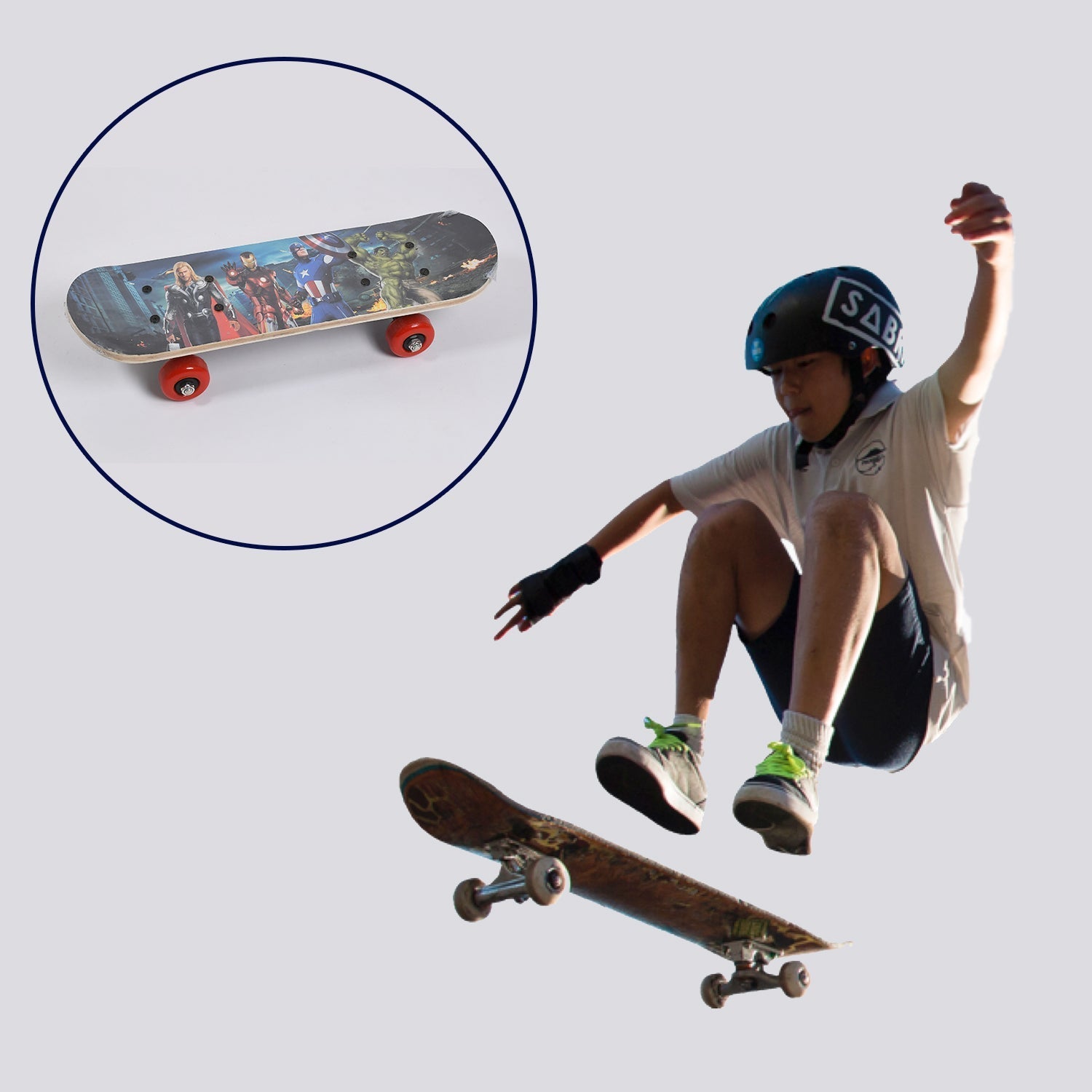 8042 Wood Skateboard Skating Board Lightweight Board Cool Skate Board for Beginner/Kids/Teens/Adult and Return Gift Item 